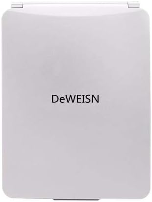 deweisn Folding Lighted Makeup Mirror with 72 LEDs 3 Colors Light Modes USB Rechargable 1800mA Batteries Portable Ultra Thin Compact Vanity Mirror Dimmable Travel Mirror