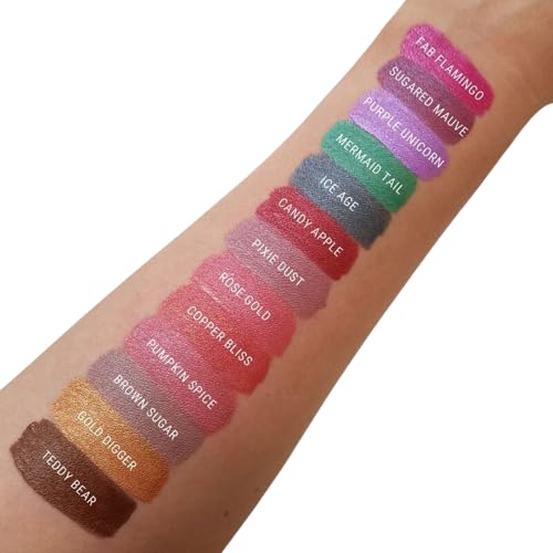 Aromi Dark Red Metallic Liquid Lipstick | Ruby Maroon Lip Color with Shimmery Finish, Vegan, Cruelty-free, Smudge Proof, Long-Lasting, Handmade (Candy Apple)