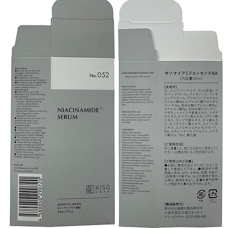 KisoCare Niacinamide 20% + Zinc PCA 4% Serum for face NAIAMID ESSENCE 30ml