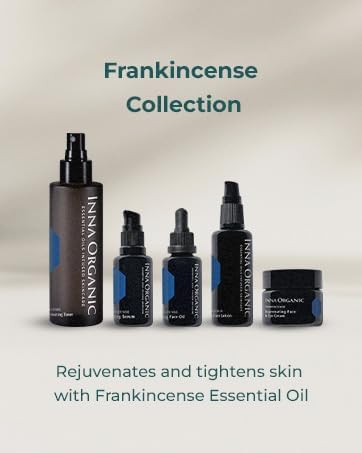 INNA Organic Rejuvenating Toner, Anti-Aging, Wrinkle Care, Fine Lines & Tightening, EWG & Cosmos Certified | Frankincense Essential Oils Infused Skin Care | Luxury Clean Beauty