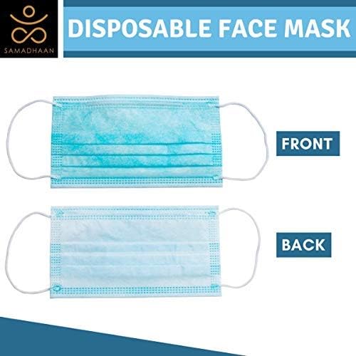 Disposable Face Mask | Pack of 50 | Safety Face Mask | Non Woven Thick 3-Layer Breathable Mask | Adjustable Earloop, Mouth and Nose Protection | Dust Mask | Masks for Facial Cover