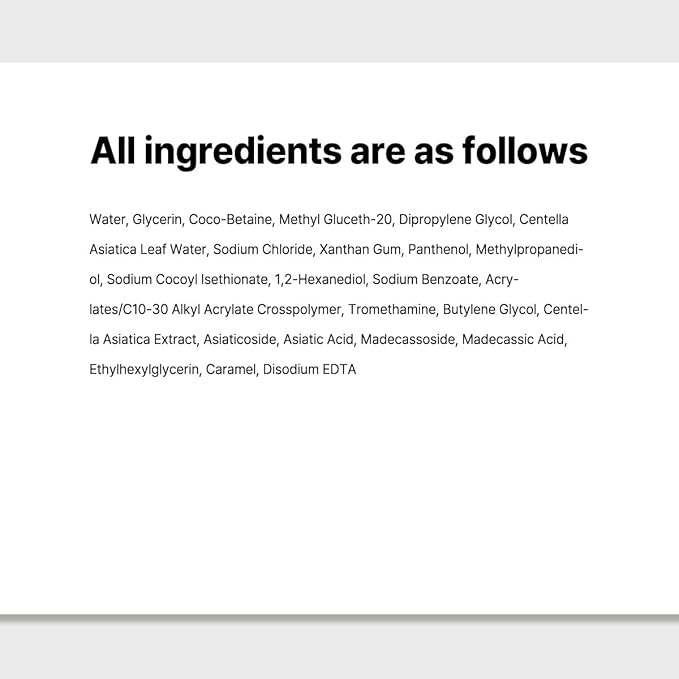 B:Lab CICA Barrier Gentle Morning Cleanser, Low-pH 5.5 Gel Face Wash with Centella & Panthenol, Fragrance-Free for Sensitive Skin, 4.05 fl oz / 120 ml