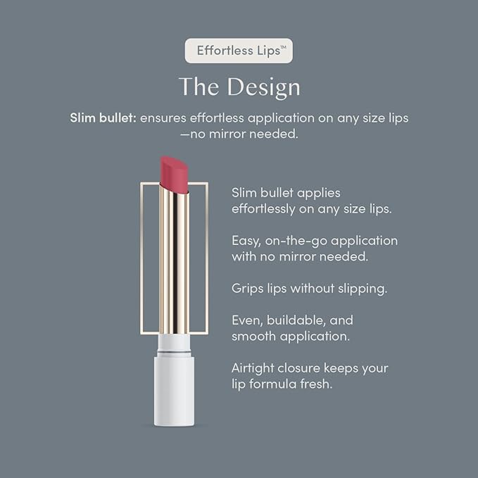 Effortless Lips 3-in-1 everyday sheer-buildable lip formula (Poppy, 0.06oz)