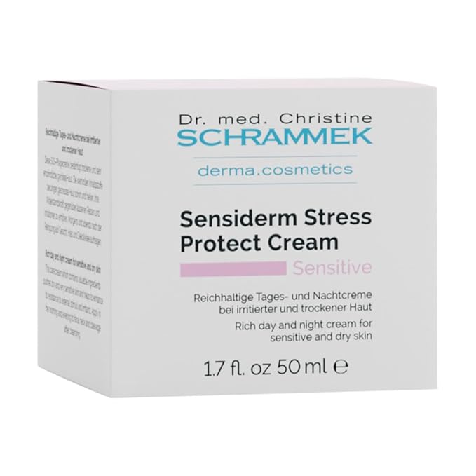 Sensiderm Stress Protect Cream (1.7 fl oz) - for Irritated & Dry Skin - Rich Day & Night Cream - with Panthenol & Aloe Vera - Day Cream - Face Moisturizer - Dr. Schrammek