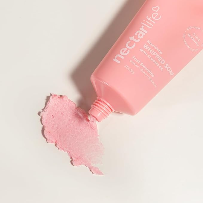 Nectar Bath Treats Whipped Soap and Shave Butter, Travel Size (2 Ounce, Fruit Smoothie)