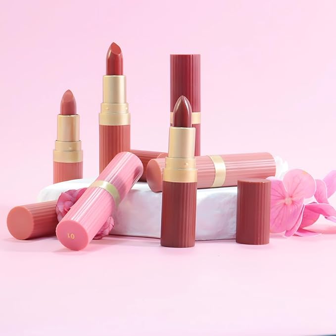 3Pcs Metallic Lipstick for Women,Lightweight Shimmer Frosted Lipstick,Glitter Lip Gloss Stain Long Lasting Waterproof Smudge Proof 24 Hour Full Coverage Lip Makeup,Vegan(01,02,03)