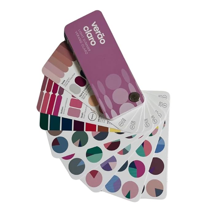 Multilingual Light Summer Palette Color Fan by Studio Immagine, Personalized Color Guide for Cost Saving, Smart Shopping, Outfit & Wardrobe Planning; Verano Claro/Verao Claro