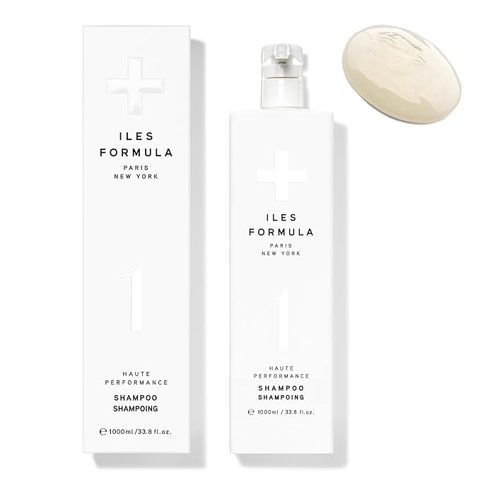 ILES FORMULA Shampoo for Dry, Damaged, Frizzy or Color Treated Hair - Hydrating, Sulfate Free Shampoo – Salon Grade, Color Safe, Moisturizing Formula that Controls Humidity & Boosts Shine