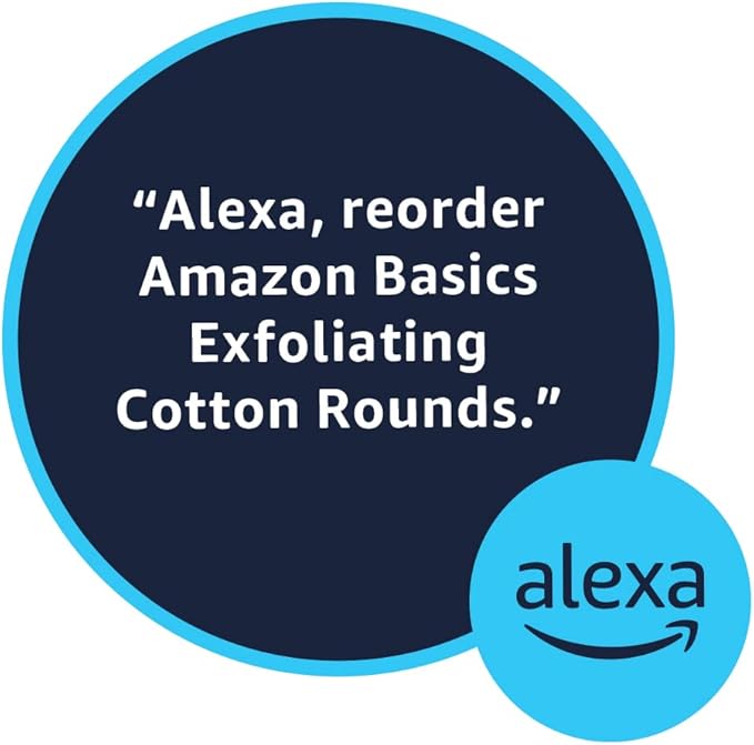 Amazon Basics Exfoliating Cotton Round, 600 Count (6 Packs of 100) (Previously Solimo)
