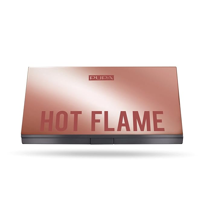 PUPA Milano Make Up Stories Eyeshadow Palette 002 Hot Flame - 10-Shade Shadow Collection with Matte, Satin, and Metallic Color Options - High Pigment Formula - Soft, Blendable Texture - 0.63 oz