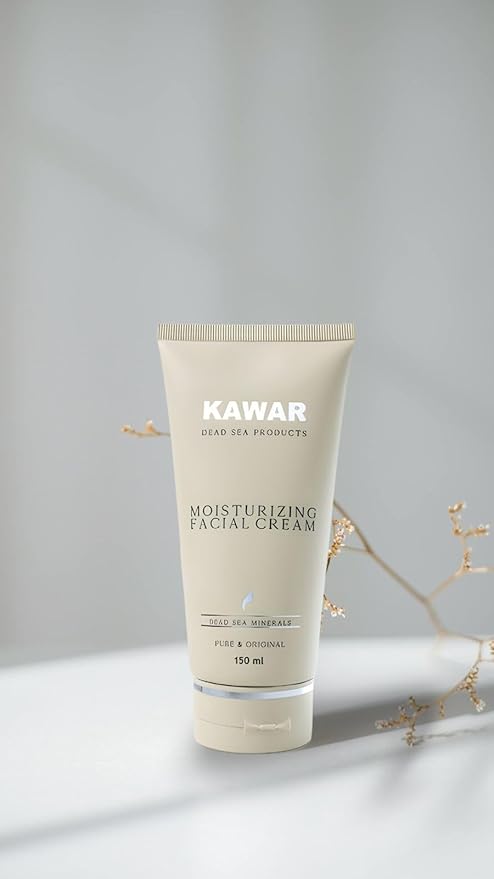 KAWAR Dead Sea Face Moisturizer with Hyaluronic Acid, Niacinamide & Ceramides, Skin Feels Softer and Smoother, Long-Lasting Hydration, Fast-Absorbing, Vegan Moisturizer for Men & Women, 5.1 fl oz