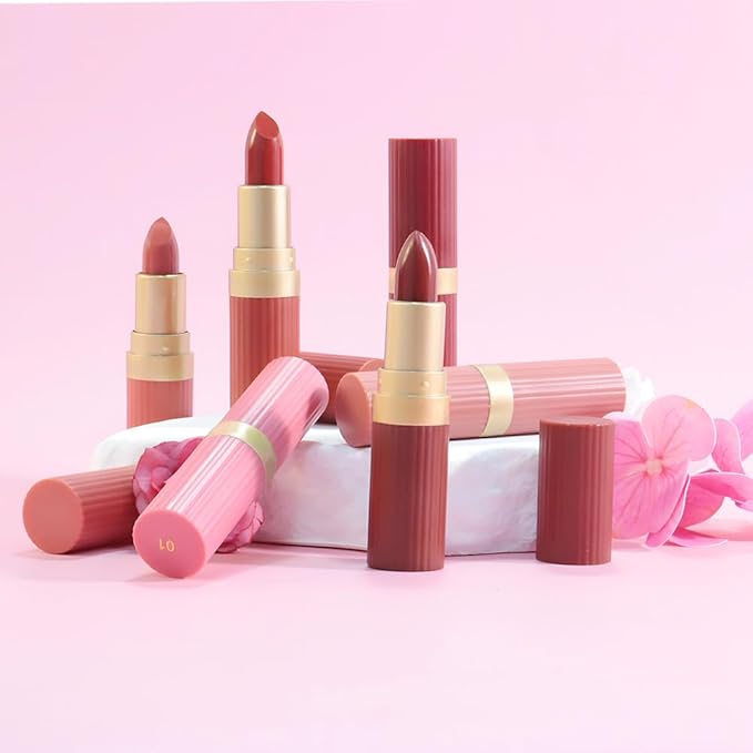 Coral Pink Metallic Lipstick for Women,Lightweight Shimmer Frosted Lipstick,Glitter Lip Gloss Stain Long Lasting Waterproof Smudge Proof 24 Hour Full Coverage Lip Makeup,Vegan