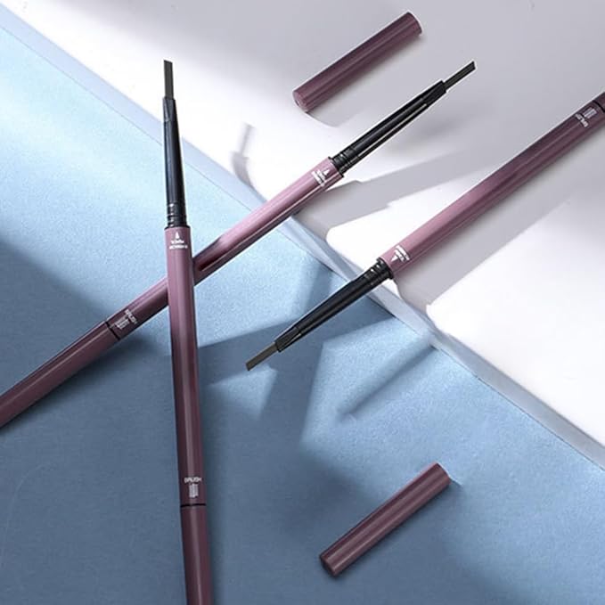 3 Pcs Black Eyebrow Pencils for Women,with Spoolie Brush,Eyebrow Pencil Soft Textured,Waterproof Sweat-proof for Fills in Sparse Areas and Gaps Create a Natural Eye Brow,Vegan & Cruelty-Free