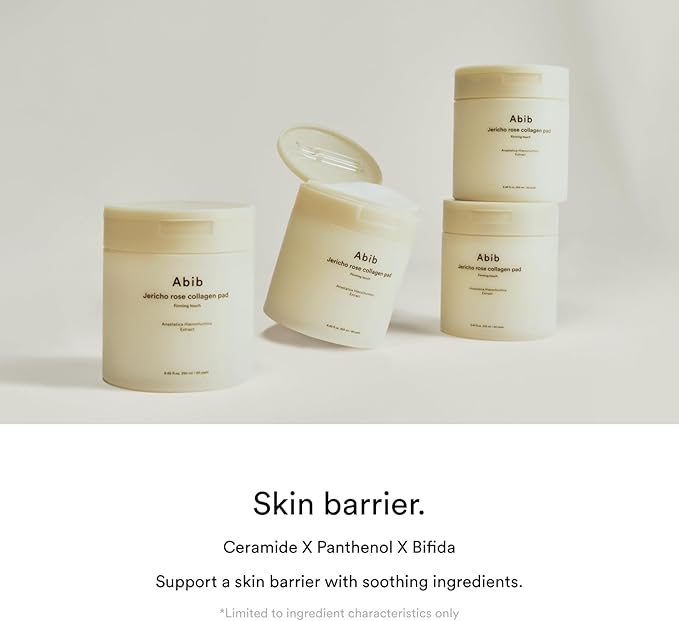 Abib Jericho Rose Collagen Pad Firming Touch 60pads 8.45 fl.oz. | Korean Anti-Aging Toner Pads for Face with Niacinamide, Collagen, Peptides, Cleansing, Disposable, Exfoliant, Skin Care