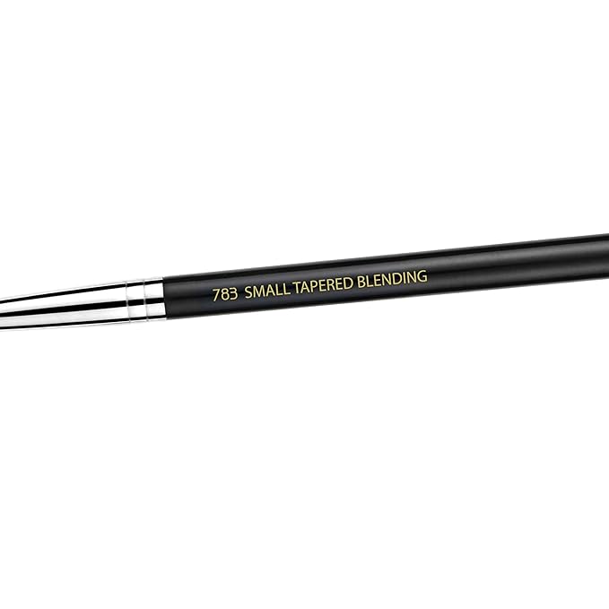 Bdellium Tools Professional Makeup Brush - Maestro Series 783 Small Tapered Blending - With Mix of Soft Synthetic & Natural Fibers, For Applying & Blending Eyeshadow (Black, 1pc)