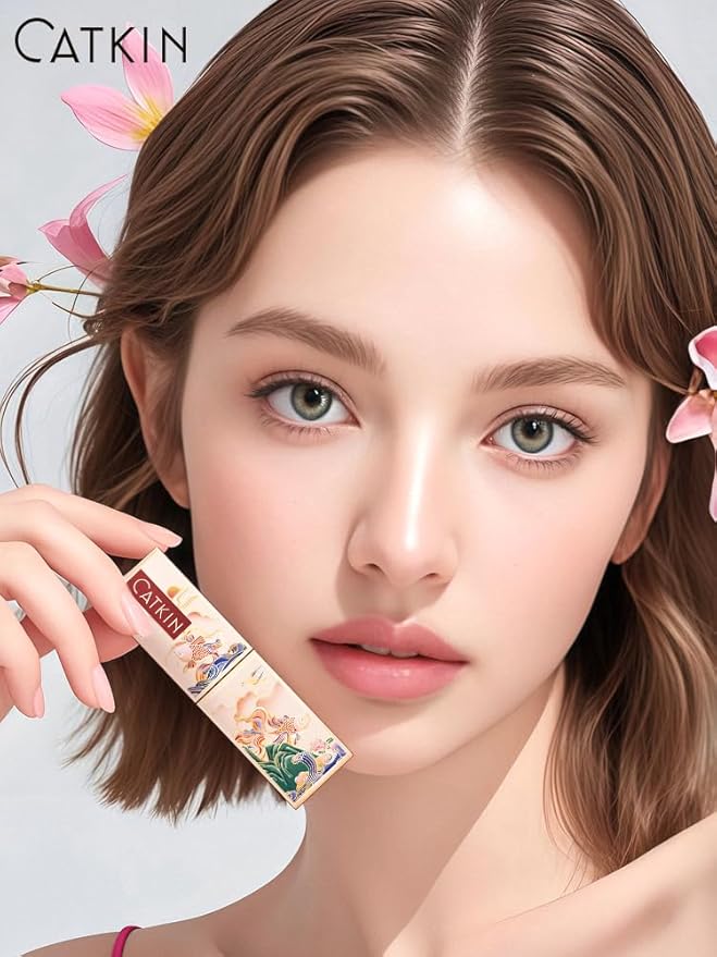 CATKIN Lip Balm Color Changing Lipstick Ultra Hydrating Lip Moistrurizer with Vitamin E Nourishing For Cracked & Dry Lips 0.12 oz C22