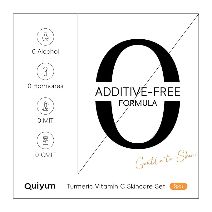 Skin Care Set, Turmeric Vitamin C Beauty Gift Sets, Skincare Kit with Serum, Eye Cream, Cream, 2 Type Mud Mask, Soap, Facial Oil Travel Kit for Women, Improve Dark Spot, Reduce Acne