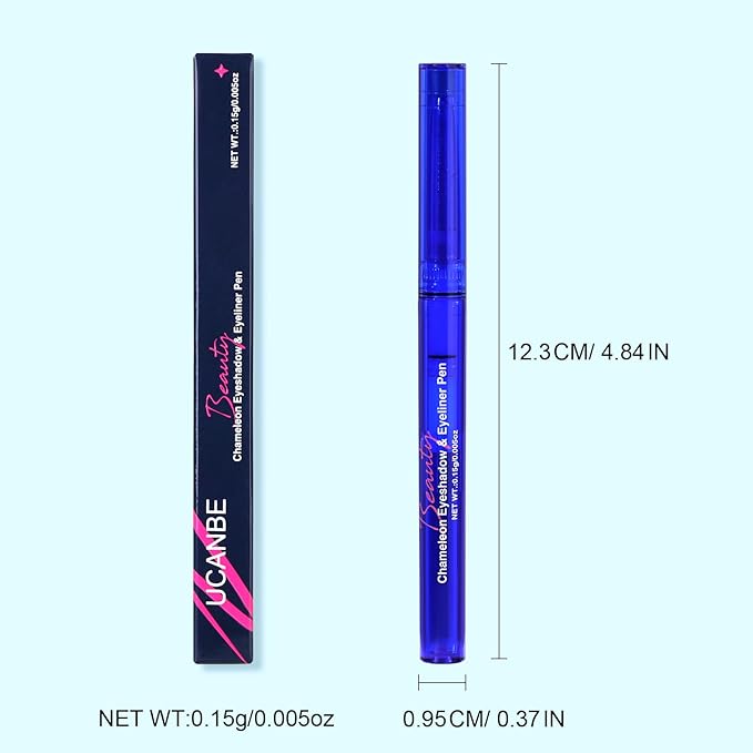UCANBE Chameleon Eyeshadow & Eyeliner Gel Pencil - Multichrome Shifting Colors Metallic Glitter Eye Makeup,Waterproof Long-Lasting Smudge-Proof Multi-Dimensional Color (Electric Blue to Royal Purple)