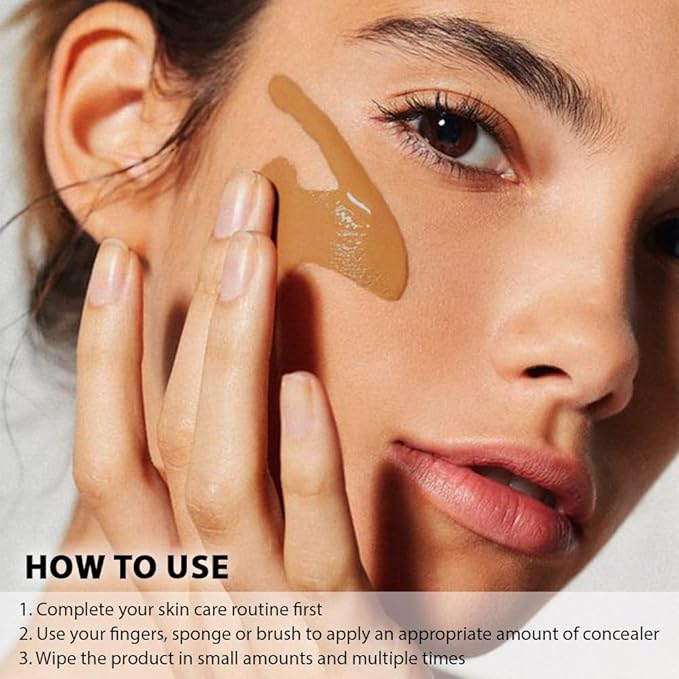 Kaely Under Eye Concealer for Older Women, Color Correcting Full Coverage Concealer for Dark Circles, Puffiness, Redness, Corrector de ojeras, Waterproof Anti Aging, Natural Matte Finish, Dark