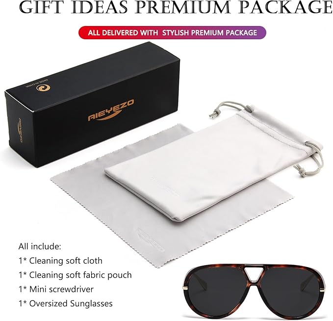 AIEYEZO Oversized Aviator Sunglasses Women Men Fashion Retro Big Frame Sun Glasses Designer Ladies Shades