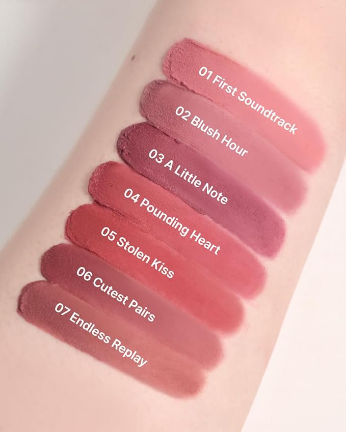 DEARMAY Pure Falling Mood Lip Pot No. 07 Endless Replay 0.23 Oz. Vegan Lip Stain Lip & Cheek Multi-Use Tint With Hydrating Formula for Smooth Soft Blend Without Dryness or Fine Lines, Korean Makeup