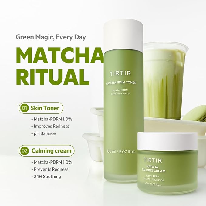 TIRTIR Matcha Skin Toner 5.07 Fl Oz | Hydrating Korean Daily Skin Care Facial Toner for Anti-Redness