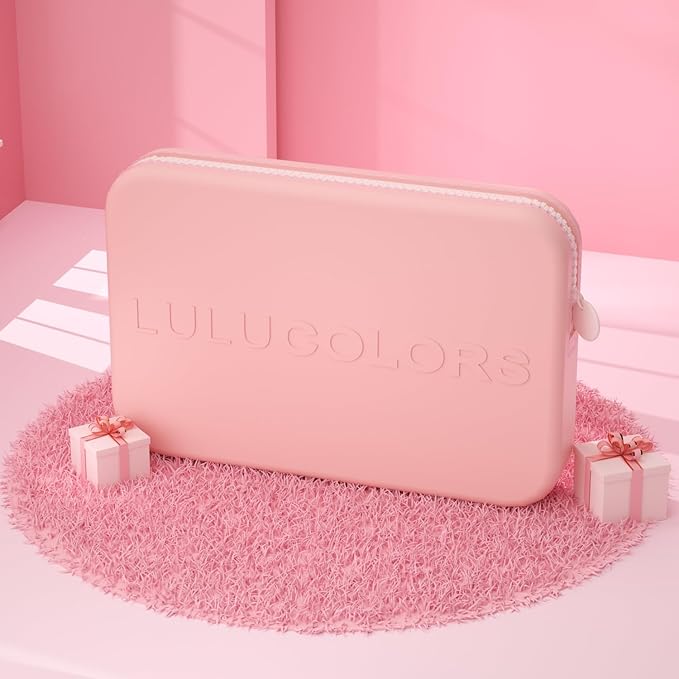 13-in-1 Dual-Ended Makeup Brush Set with Sponge & Travel Case – 7 Multi-Functional Brushes for Face & Eyes – Soft Bristles, Wooden Handles – Available in Cream, Green, or Pink (Blush Pink)