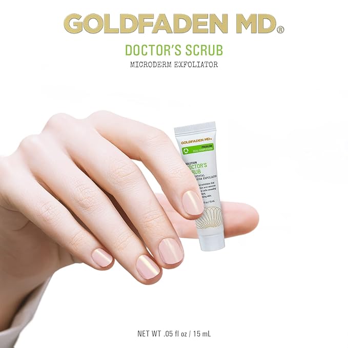 Microderm Daily Facial Exfoliator Microdermabrasion Doctor’s Scrub for Face | w/ Ruby Crystals, Hyaluronic Acid Seaweed Extract | Buffs & Reveals Brighter, Radiant, Healthier Looking Skin | TRIAL .5 Fl Oz