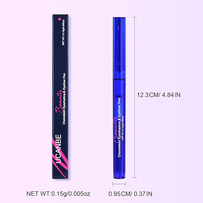 UCANBE Chameleon Eyeshadow & Eyeliner Gel Pencil-Multichrome Shifting Colors Metallic Glitter Eye Makeup,Waterproof Long-Lasting Smudge-Proof Multi-Dimensional Color (Periwinkle Blue to Deep Amethyst)