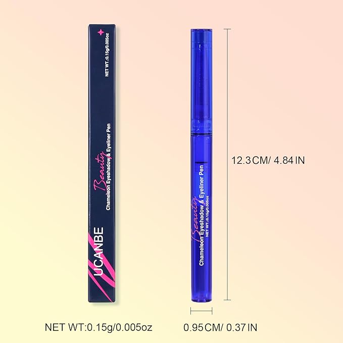 UCANBE Chameleon Eyeshadow & Eyeliner Gel Pencil - Multichrome Shifting Colors Metallic Glitter Eye Makeup,Waterproof Long-Lasting Smudge-Proof Multi-Dimensional Color (Metallic Pink to Golden Olive)