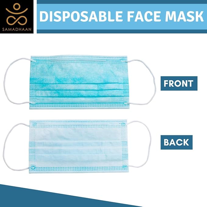 Disposable Face Mask | Pack of 10000 | Safety Face Mask | Non Woven Thick 3-Layer Breathable Mask | Adjustable Earloop, Mouth and Nose Protection | Dust Mask | Masks for Facial Cover