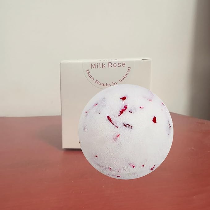 Bath Bombs for Women Spa Gift Set with Rose Milk Essential Oils Sea Salt Moisturizing Relaxing Birthday Gift for Her Bubble Bath Skincare Relaxation Aromatherapy Gifts Time Essentials