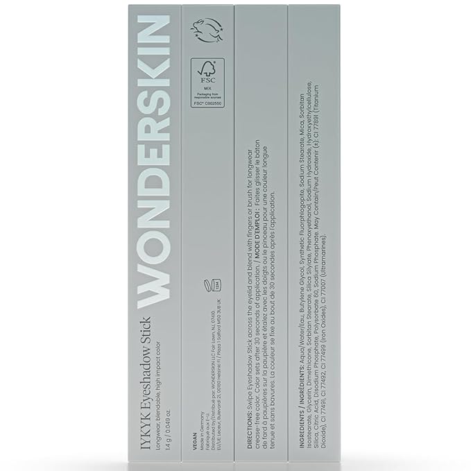 Wonderskin IYKYK Eyeshadow Stick - Longwear Eye Shadow Sticks, Budge-Proof & Waterproof Shimmer Eyeshadow Stick with Built-in Sharpener (Green Smoke)