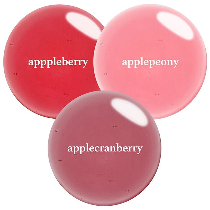 NOONI Korean Lip Oil Gift Set - Apple Seed Lip Oil Trio | Korean Lip Stain Long Lasting Hydration, Moisturizing, Glowing Korean Lip, Plumping, Gift for holiday, Christmas, 0.12 Fl. Oz. x 3ea