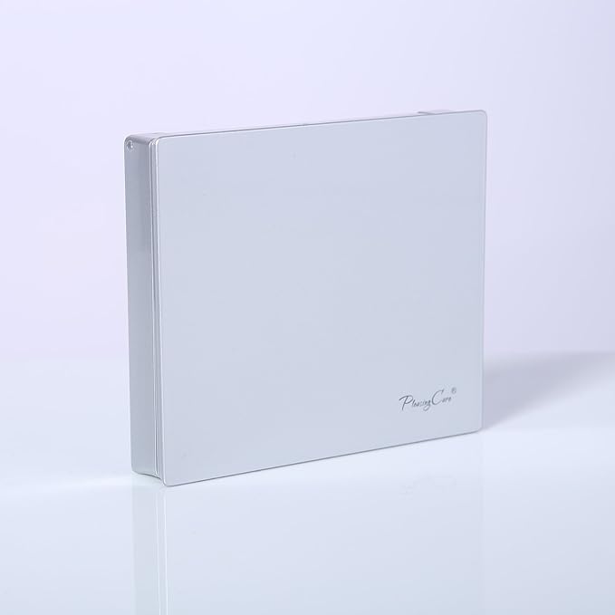 Makeup Mirror with Facial Oil Blotting Paper Sheets - Bamboo Charcoal 100 Counts, Silver Compact Folding Cosmetic Travel Mirror