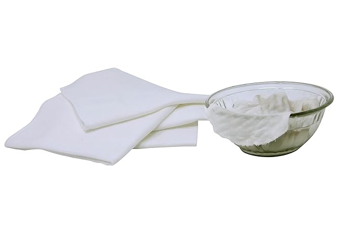 Organic Cotton Facial Cleansing Cloths- Set of 10 Reusable & Washable Muslin Makeup Remover Muslin Face Cloth - Cotton Facial Exfoliator - Muslin Cloth Makeup Remover Wipes - Extremely Soft