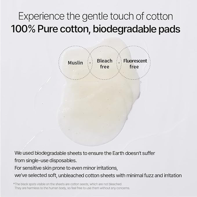 Parnell Cicamanu Cotton Clear Pad - Centella Asiatica, Ceramide, LHA, PHA, Daily Exfoliating and Soothing Biodegradable Pads for Acne-Prone Skin (90 Pads)