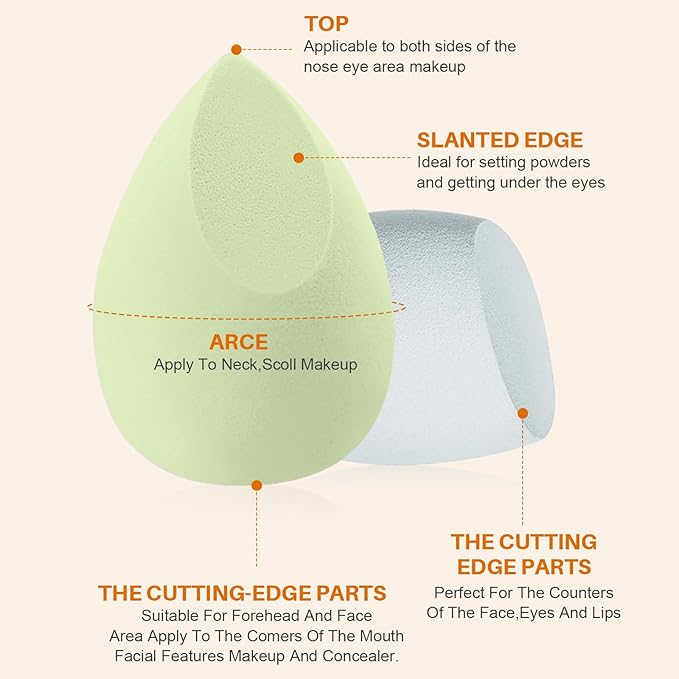 START MAKERS 15PCS Professional Makeup Brushes Set, Premium Synthetic Foundation Powder Concealer Eyeshadow Blush Kabuki Brushes Kit, MakeUp Brushes with 2 Makeup Sponges, Dual-Sided Mirror