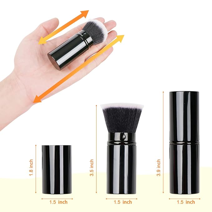 UNIMEIX Makeup Brush Sunscreen Applicator Retractable Kabuki Blush Brush Foundation Brush for Liquid Makeup, Bronzer, Cream or Powder