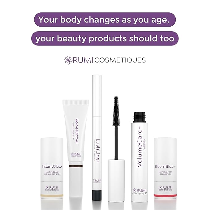 VolumeCare+ Mascara For Older Women - Extreme Length and Volume 2-in-1 Formula - No Clumps, Long-Wearing, Hypoallergenic Mascara For Sensitive Eyes (Dark Brown)