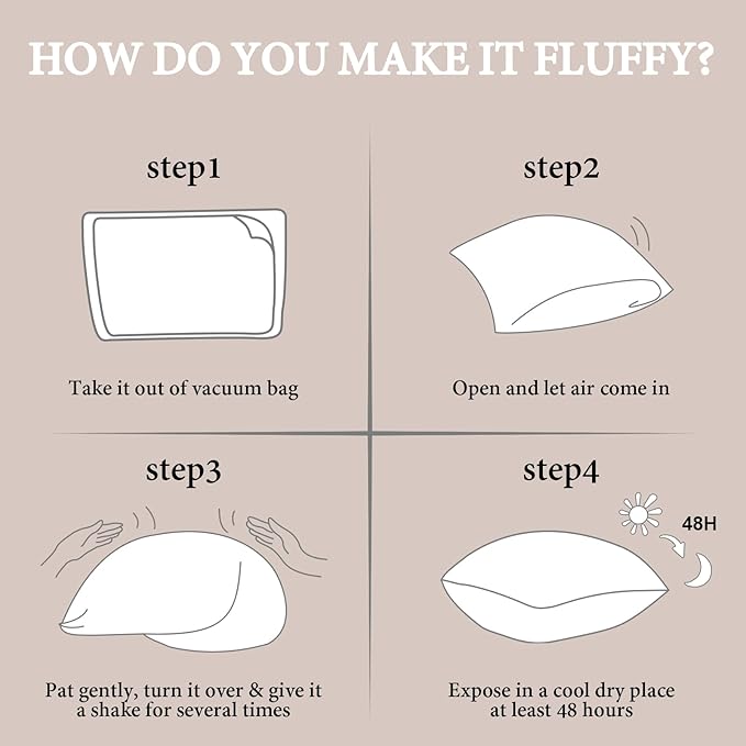 BHZ Satin Goose Down Feather Pillows Standard Size Set of 2 with White Satin Pillowcase for Hair and Skin, Cooling Pillow Cases Similar to Silk Pillow Cases, Christmas Decor Gifts for Women, Mom Men