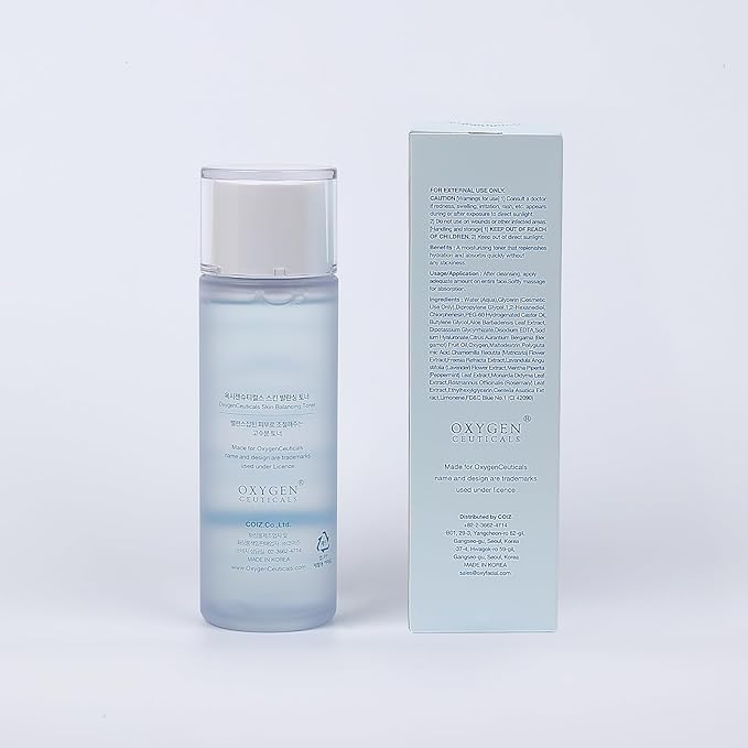 OxygenCeuticals Skin Balancing Toner – Hydrating & pH Balancing Facial Toner with Centella, Lavender & Freesia Extracts, Improves Skin Texture for Oily & Combination Skin. 4.23 fl.oz (120ml)