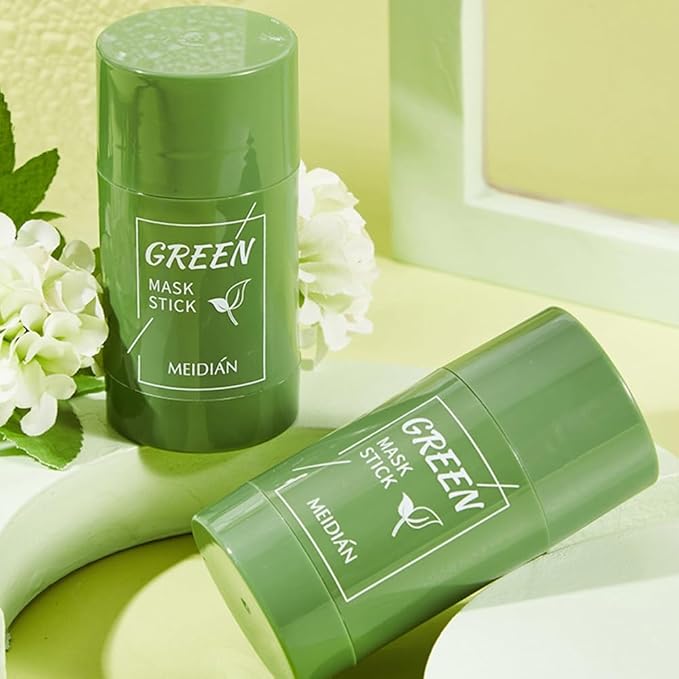 Clay Mask For Face, Blackhead Remover For Face, Deep Pore Cleansing, Moisturizing, Skincare Facial Mask for Refining Pores and Controlling Oil (Green Tea)