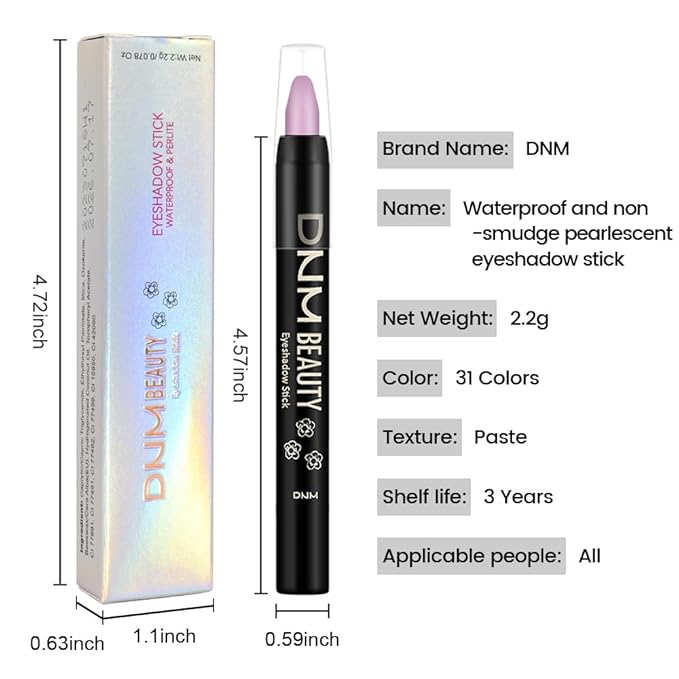 evpct Lavender Purple Matte Cream Eye Shadow Sticks Brightener Pencils for Women, Purple Silky Eyeshadow Applicator Stick Pen Waterproof, Blendable Crease-Proof Stick Eyeshadow Matte Eye Makeup 69