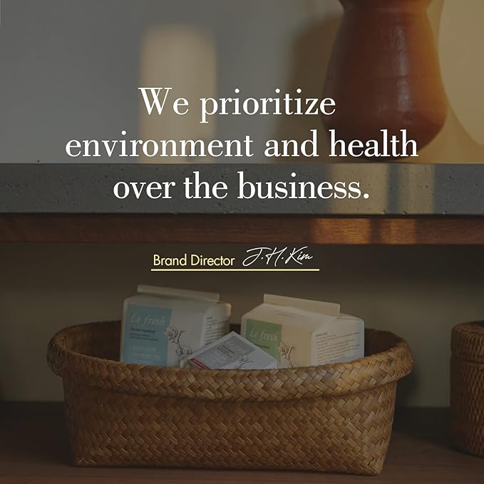 Lefresh Organic Cotton Cover Panty Liners | Long,40 Count | Unscented - Vegan - Chlorine Free - Daily Feminine Pads - Light Absorbency