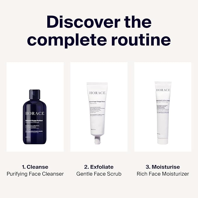 HORACE Rich Face Moisturizer for Men - Hydrating Cream with Organic Prickly Pear Oil and Shea Butter - Moisturising Skincare for All Skin Types - Unscented, 2.5 fl.oz