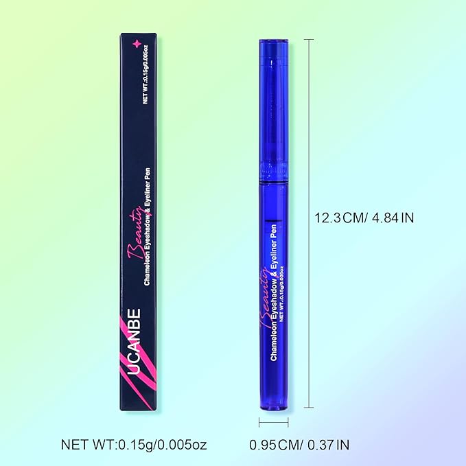 UCANBE 2PCS Chameleon Eyeshadow & Eyeliner Gel Pencil Set - Multichrome Shifting Colors Metallic Glitter Eye Makeup,Waterproof Long-Lasting Smudge-Proof Multi-Dimensional Color