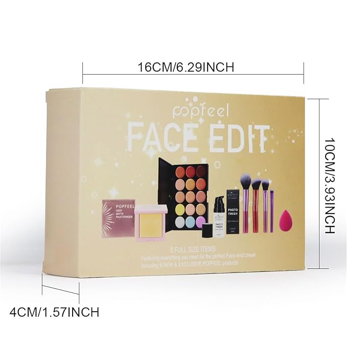Face Makeup Kits for Women, Face Makeup Set for Beginners, Christmas Day Gifts Set for Women Girls, Makeup Essential Bundle with Face Powder