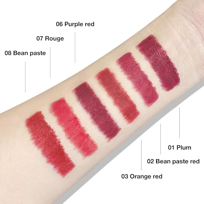 Retractable Lipliner Pencil Waterproof Makeup for Lip Liner and Eye Liner, Smooth and Creamy, Long Lasting Matte Finish, Vegan Beauty, Matte Velvet Pigmented Lip Liner (08#Bean Paste Red, 1)