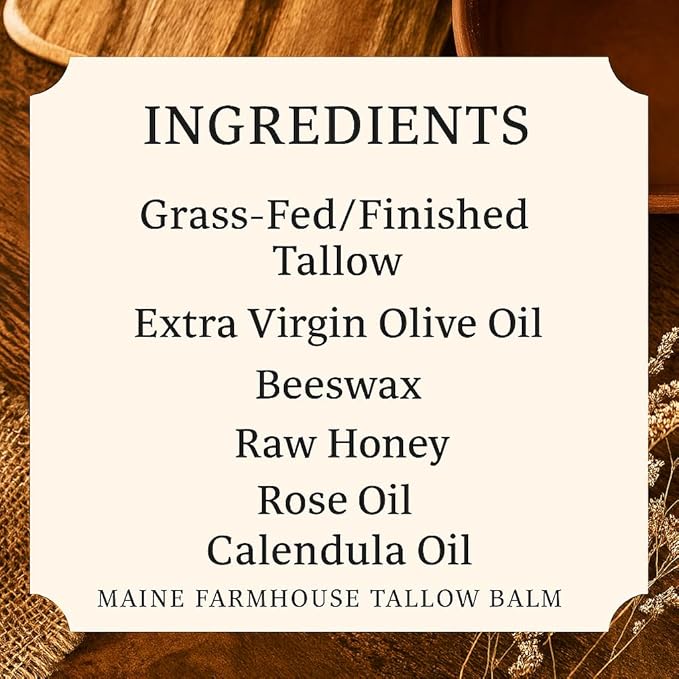 Whipped Beef Tallow for Skin | Unscented Body Butter | Natural Face and Body Moisturizer | Honey, Beeswax and Botanicals | 2 fl oz